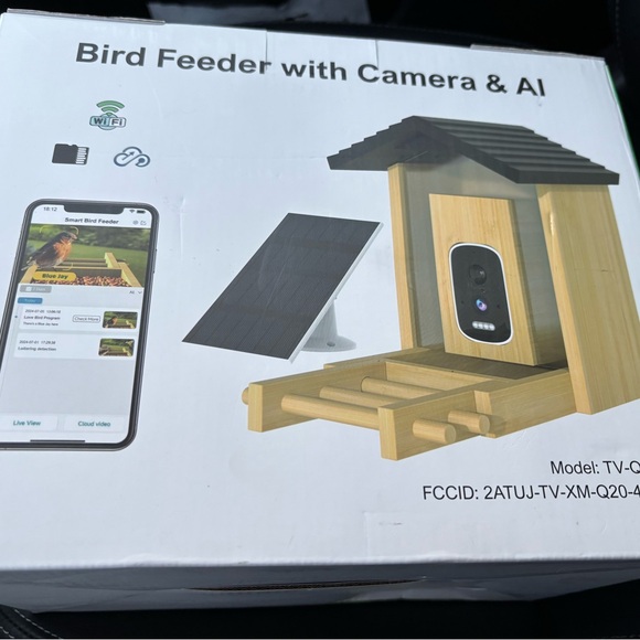 Smart Bird Feeder with Camera & AI - Tan